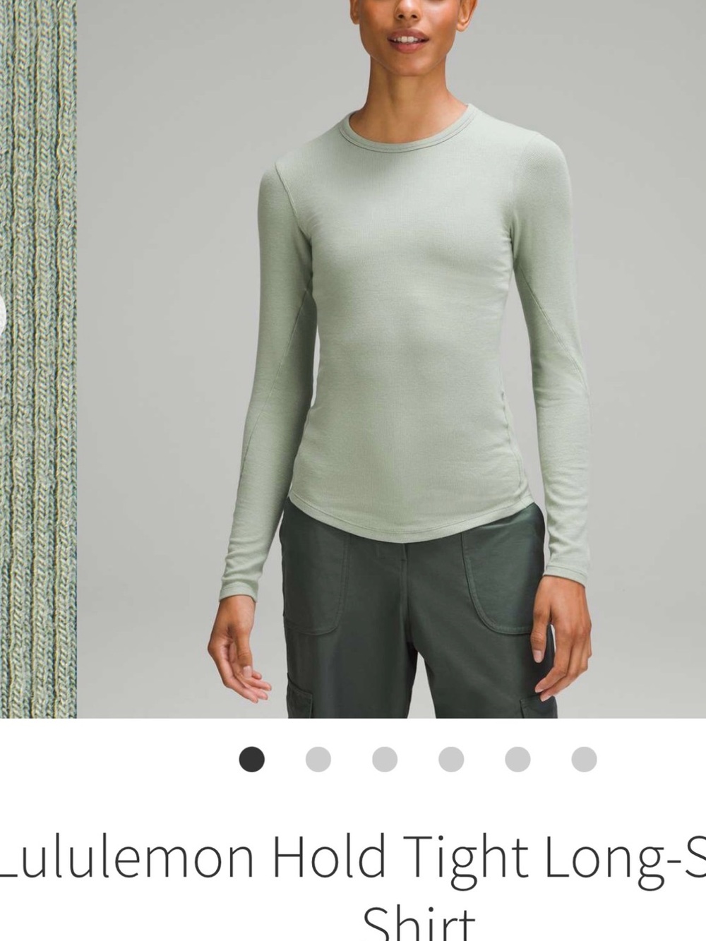 lululemon athletica Long Sleeve Tee in Light Sage